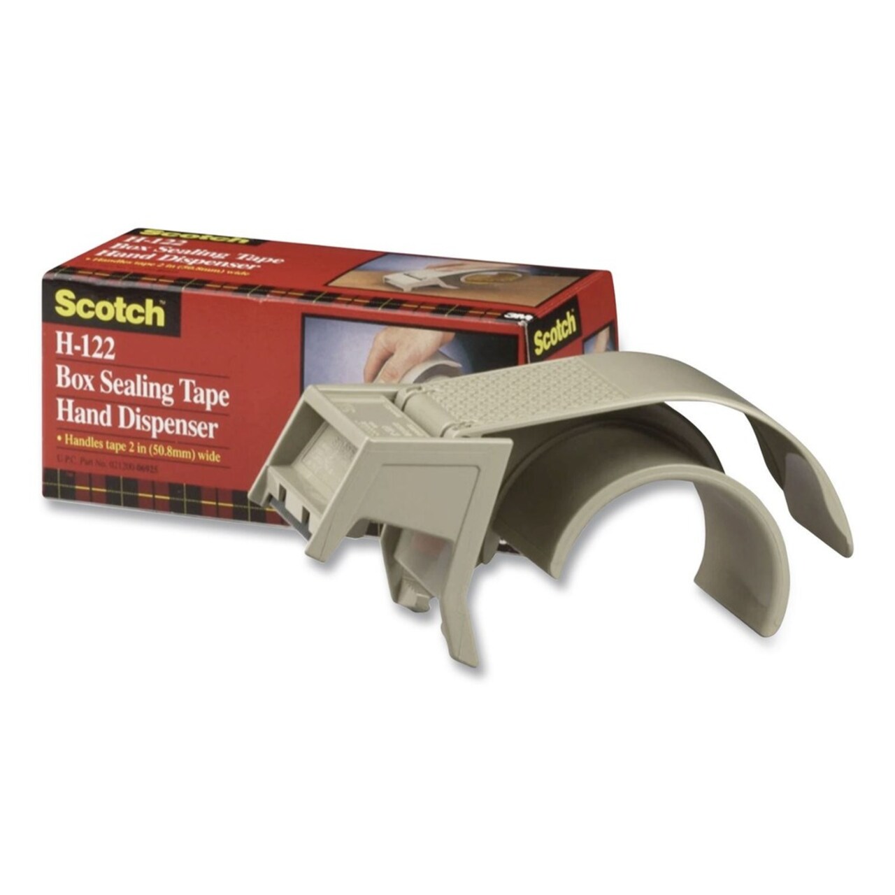 Scotch 3 in. Core Compact and Quick Loading Dispenser for Box Sealing Tape, For Rolls Up to 2 in. x 50 m - Gray